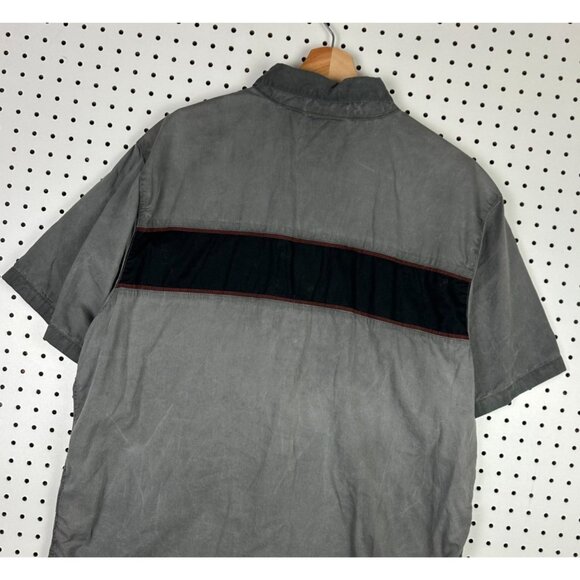 Harley Davidson Motorcycle Mechanic Shirt XL Short Sleeve Gray Faded Work Wear - Picture 4 of 7